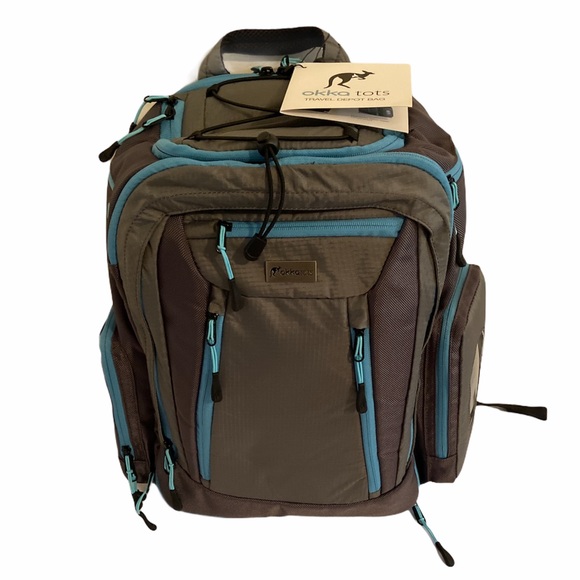 Okkatots Bags Okkatots Travel Baby Depot Backpack Bag Grey Poshmark